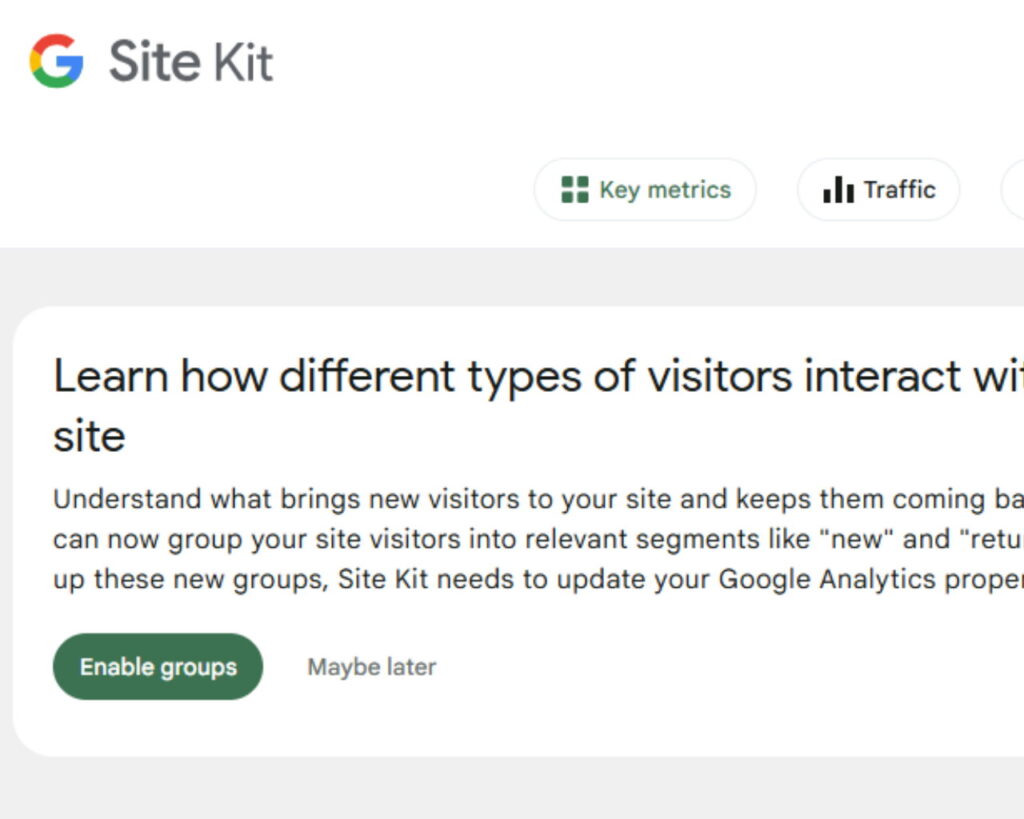 Monitor Website Development Using Google’s Site Kit and Comparison Application Support.