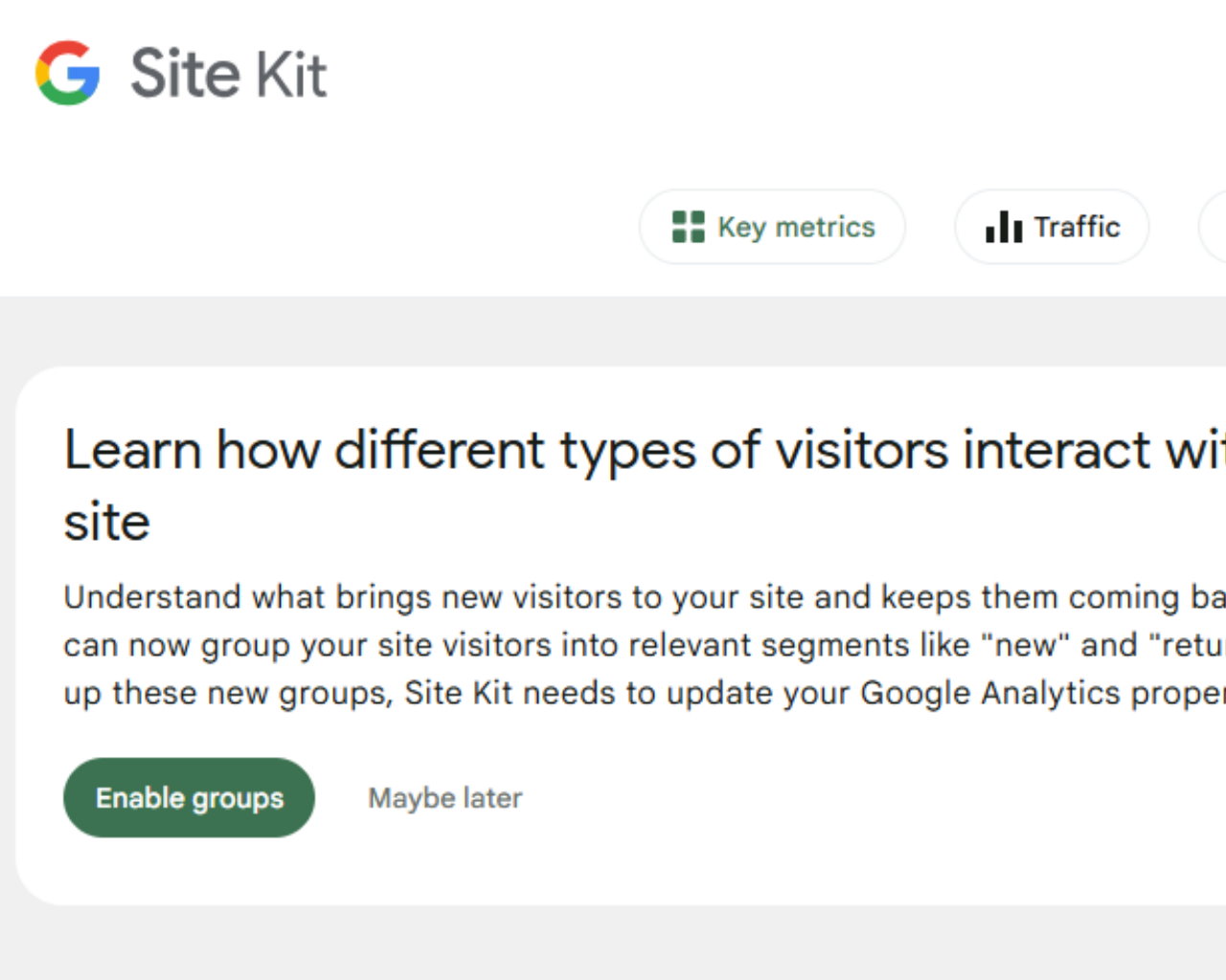 Monitor Website Development Using Google’s Site Kit and Comparison Application Support.